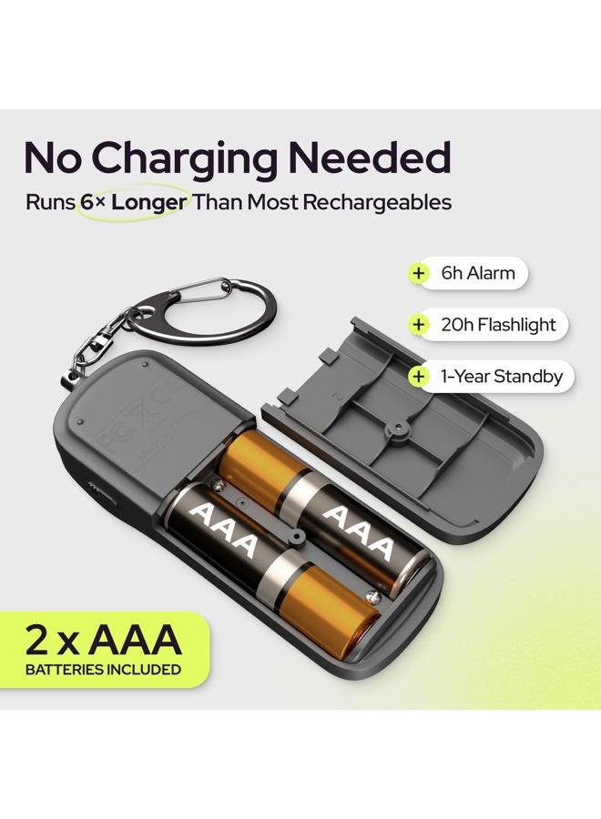 WETEN Personal Alarm Keychain for Women Self Defense - Loud Safety Whistle Alert Device with LED Light – 130 dB Emergency Security Handheld Siren Key Chain , Black - Image 4