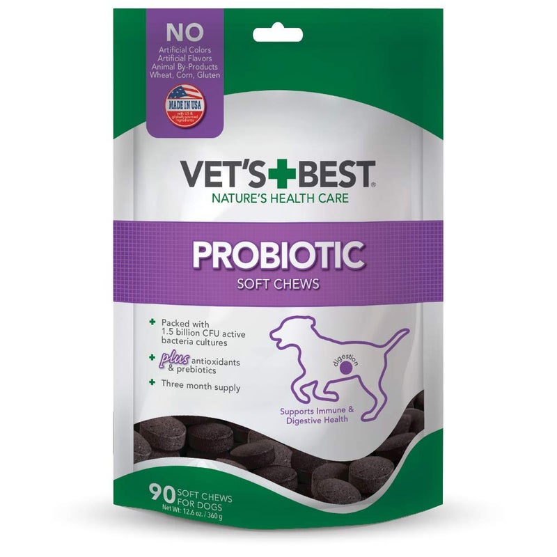 Vet's Best Probiotic Soft Chews Dog Supplement, Supports Dog Digestive Health, Promotes a Healthy Gut, 90 Day Supply - Image 1