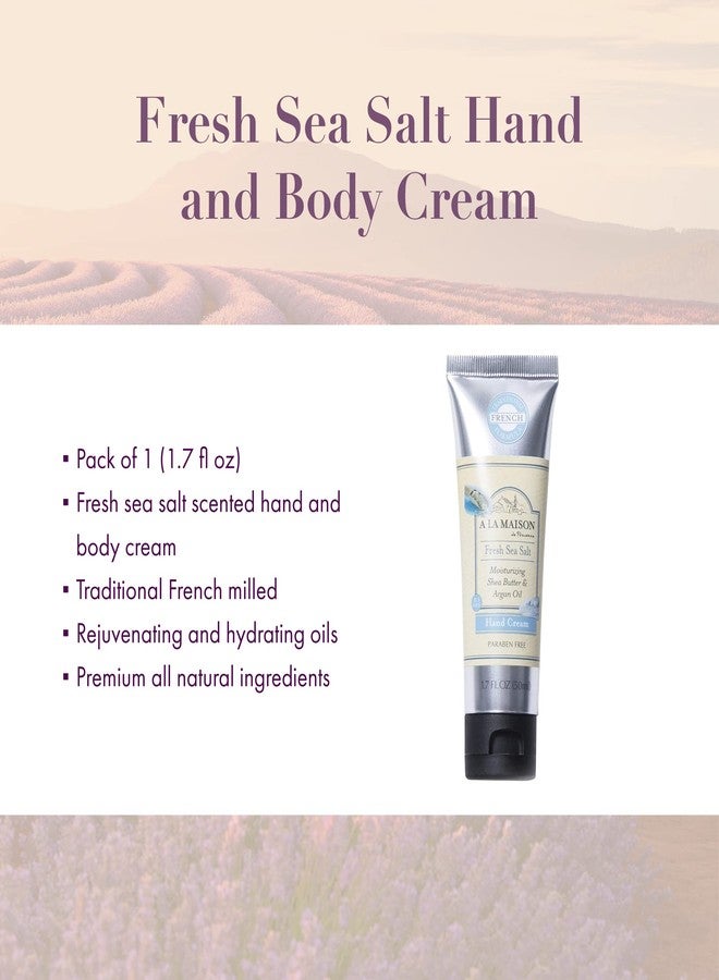 A LA MAISON Moisturizing Cream, Fresh Sea Salt - Uses: Hand, Argan Oil, Pure Shea Butter, Essential Oils, Plant Based, Cruelty-Free, SLS and Paraben Free (1.7 Oz, 1 Pack) - Image 2