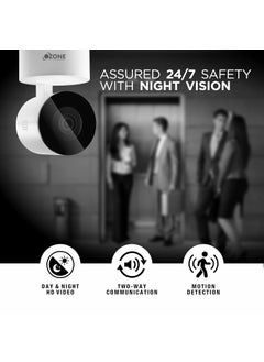 Ozone Ozone OZ- Life-PC-01 Smart PTZ Indoor 2 MP Wi-Fi Camera | Full HD Camera with 360° | Motion Detection | Cloud & Sd Card Support upto 128 GB | 2 ways Audio Talk | Smart Access with Alexa & Google  - Image 3