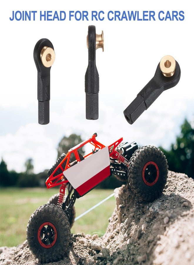 MECCANIXITY M2xL24mm 2mm Center Hole RC Plastic Tied Rod Ends Link Ball Joint Head Kit Ball Head Link Joint with Shim Steering Linkage Upgrade Accessories for RC Crawler Car Pack of 10, Black - Image 4