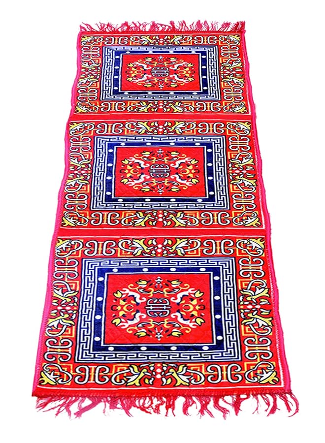 Kuber Industries Velvet Bed Side Runner Home Kitchen Living Area Office Entrance And Multi Purpose Runner 6 Feet X 2 Feet Red Ctktc34006 - Image 4