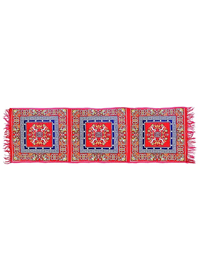 Kuber Industries Velvet Bed Side Runner Home Kitchen Living Area Office Entrance And Multi Purpose Runner 6 Feet X 2 Feet Red Ctktc34006 - Image 3