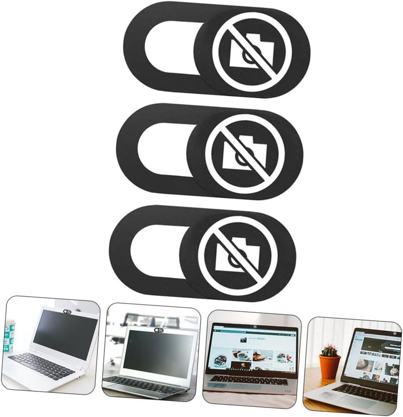 3pcs Ultra-Thin Webcam Cover Slide for Laptop Unique Privacy Stop Taking Picture Pattern Easy to Install Camera Cover for Computer Tablet and Mobile Devices - Image 2