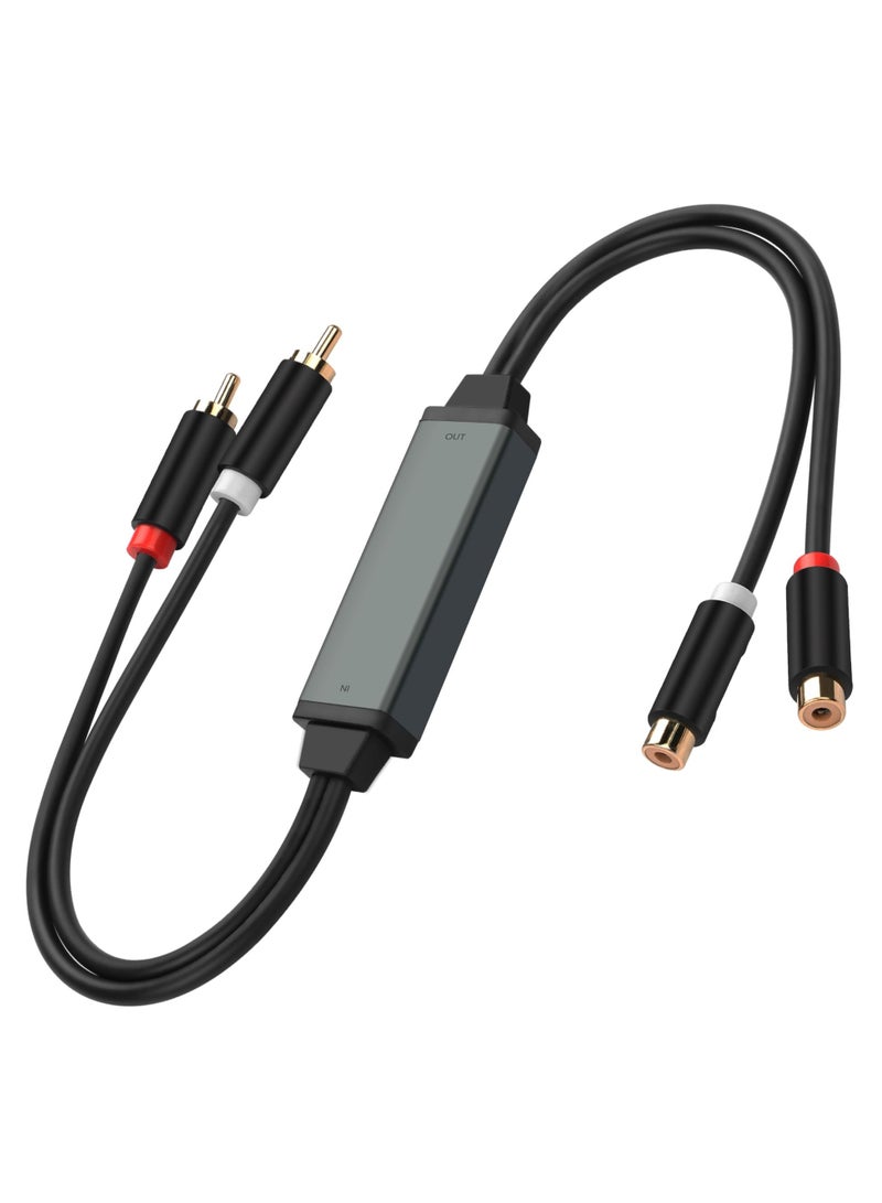 SYOSI عازل ضوضاء الحلقة الأرضية، عازل ضوضاء RCA، مزيل ضوضاء RCA Audio Hum Eliminator، عازل ضوضاء الحلقة الأرضية، يستخدم كابل Jack Audio لإزالة ضوضاء الطنين من نظام الصوت في السيارة/ستيريو المنزل - Image 1