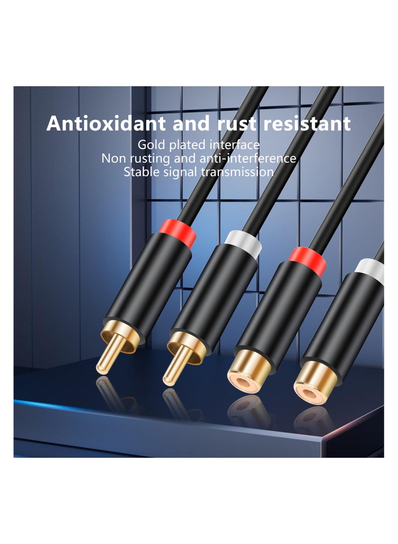 SYOSI عازل ضوضاء الحلقة الأرضية، عازل ضوضاء RCA، مزيل ضوضاء RCA Audio Hum Eliminator، عازل ضوضاء الحلقة الأرضية، يستخدم كابل Jack Audio لإزالة ضوضاء الطنين من نظام الصوت في السيارة/ستيريو المنزل - Image 3