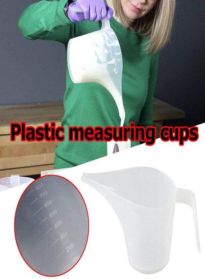 PZRT PP Measuring Pitcher Tip Mouth Plastic Measuring Jug Cup Graduated Surface Cooking Kitchen Bakery Tool Liquid Measure Jug Supplies, 33.8 oz./ 1000ml Capacity - Image 5