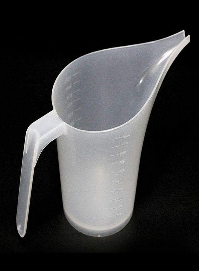PZRT PP Measuring Pitcher Tip Mouth Plastic Measuring Jug Cup Graduated Surface Cooking Kitchen Bakery Tool Liquid Measure Jug Supplies, 33.8 oz./ 1000ml Capacity - Image 4