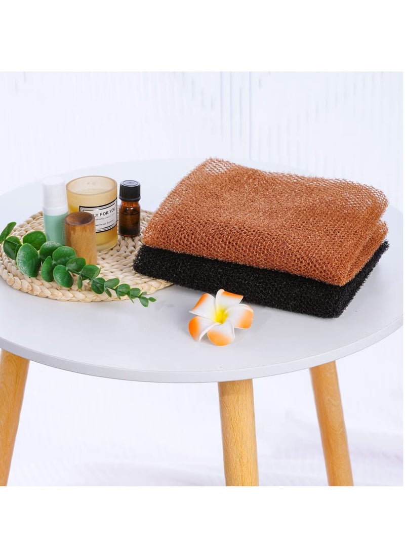 2 Piece African Net Bath Sponge African Exfoliating Long Body Scrubber Tight Weave Beauty Skin Smoother Tower Bath Cloth Porous Stretches Back Washcloths For Daily Use Or Stocking Stuffer - Image 5