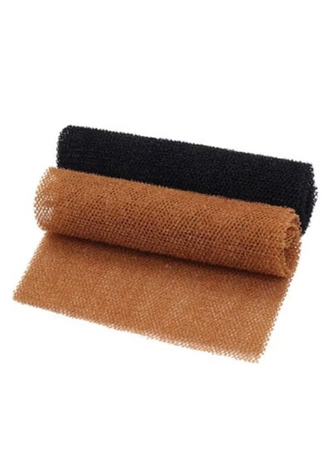 2 Piece African Net Bath Sponge African Exfoliating Long Body Scrubber Tight Weave Beauty Skin Smoother Tower Bath Cloth Porous Stretches Back Washcloths For Daily Use Or Stocking Stuffer - Image 1