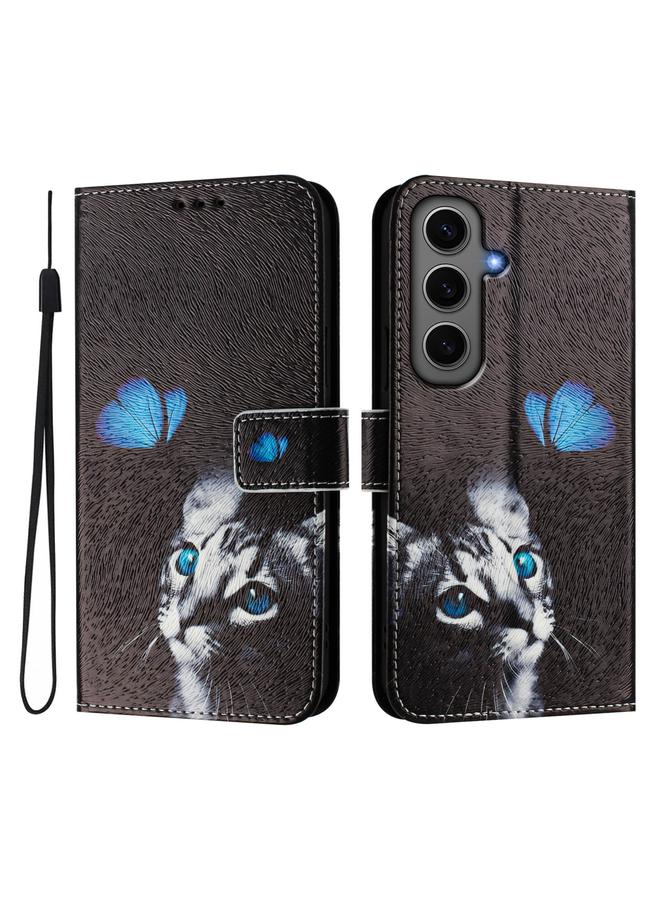 اس-توب جراب لهاتف Samsung Galaxy S24+ 5G، جراب جلدي بنمط رسم ملون فني - Image 2