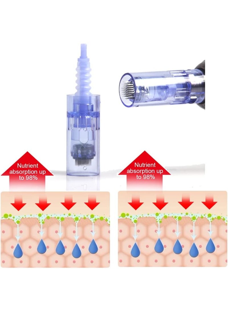 10-Piece Replaceable Cartridges Skin Derma Needles for Microneedling Pen 36 Pin Cartridge Blue 14.5 x 4.5 x 9.5cm - Image 5