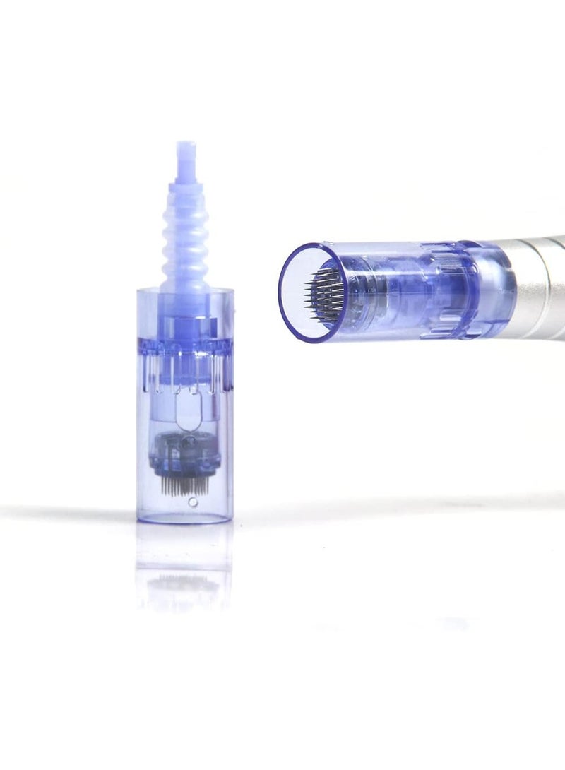 10-Piece Replaceable Cartridges Skin Derma Needles for Microneedling Pen 36 Pin Cartridge Blue 14.5 x 4.5 x 9.5cm - Image 2