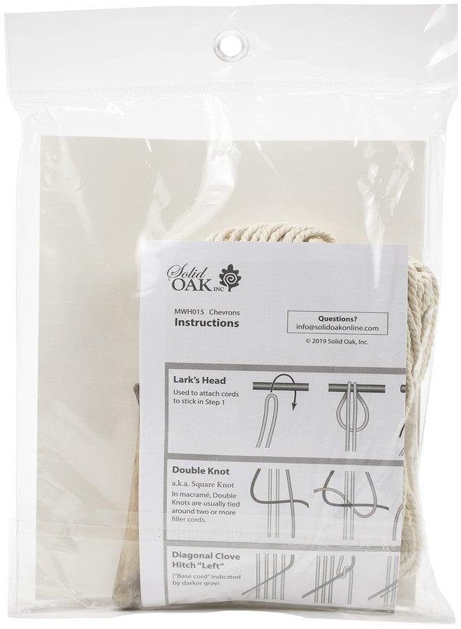 Solid Oak Small Format Macrame Kit-Chevrons - Image 4