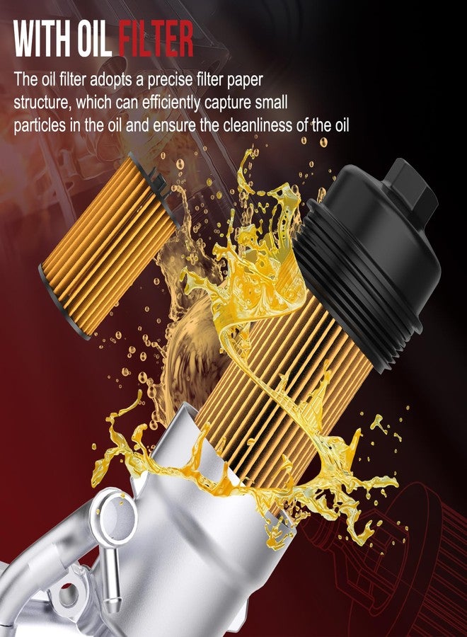 YITHSWAY Aluminum 55566784 Engine Oil Cooler for Chevy Cruze Limited Sonic Trax 1.4L 2011-2020, #OE 918-428 55565388 88179-91400 Oil Filter Housing Adapter Assembly - Image 4