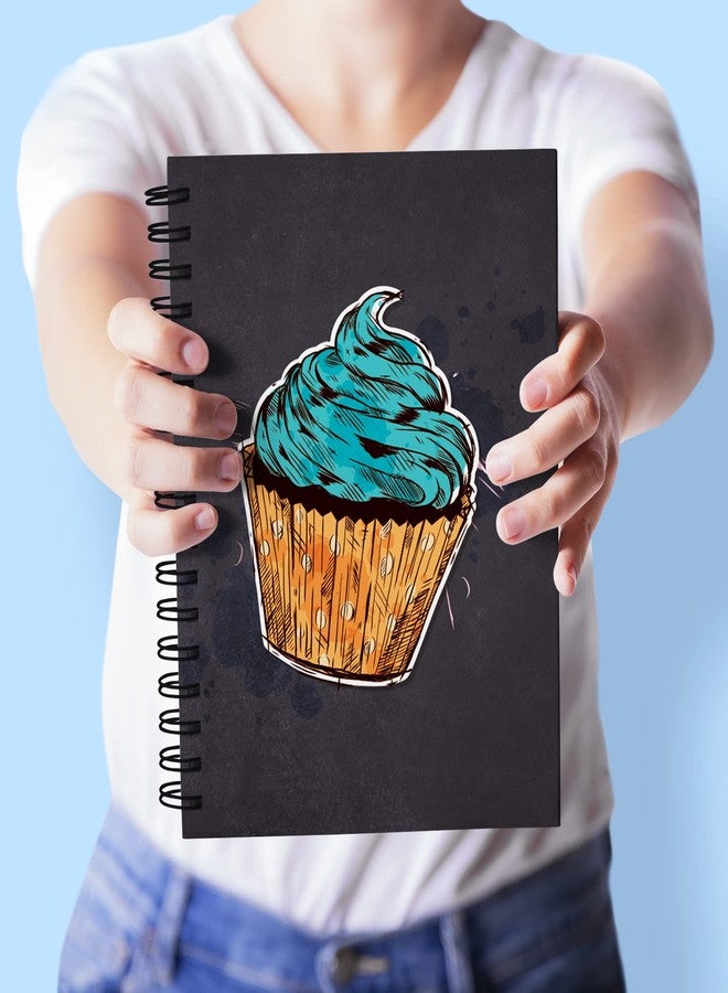 VPRINT QUALITY (Sweet Food) Themed Wire-Bound Notebook With Unruled Pages Eco-Friendly Diary For Personal Notes Simple Blank Notepad For Calligraphy and Hand-Lettering Unlined Memo Pad For Note-Taking Compact Sketchbook For Travel Sketches - 100 GSM - 160 Pages - (Size A5) - Image 3