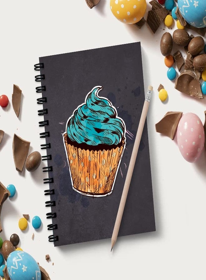 VPRINT QUALITY (Sweet Food) Themed Wire-Bound Notebook With Unruled Pages Eco-Friendly Diary For Personal Notes Simple Blank Notepad For Calligraphy and Hand-Lettering Unlined Memo Pad For Note-Taking Compact Sketchbook For Travel Sketches - 100 GSM - 160 Pages - (Size A5) - Image 2