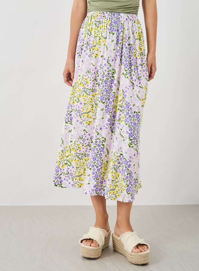 Take Two Take Two All-Over Floral Print A-Line Midi Skirt  - Image 2