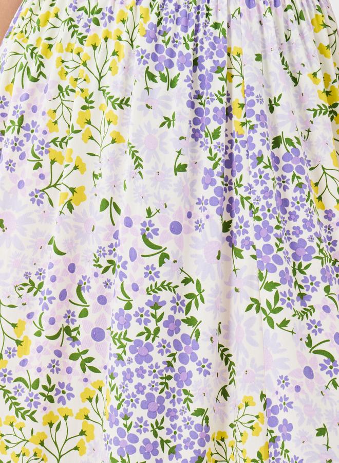 Take Two Take Two All-Over Floral Print A-Line Midi Skirt  - Image 3