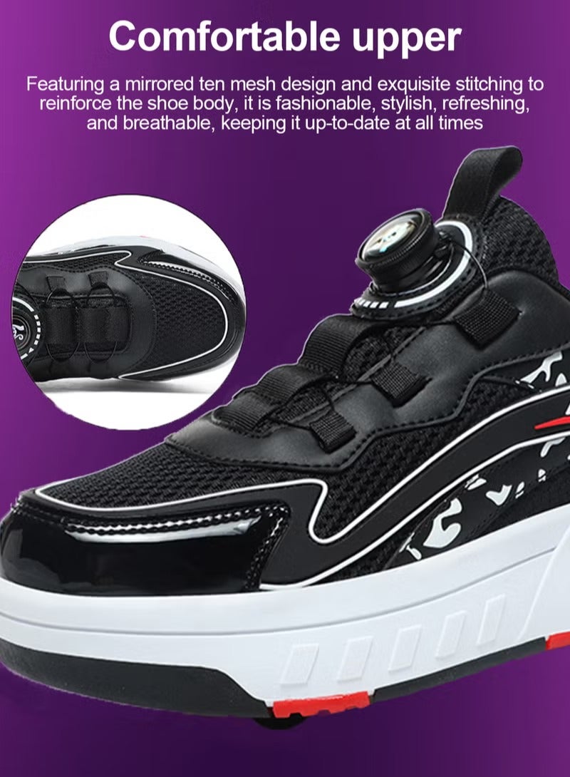 Loquat Kids Roller Skate Shoes Fashion With Four Wheels Sport Sneaker Outdoor for Kids For Boys Girls - Image 2