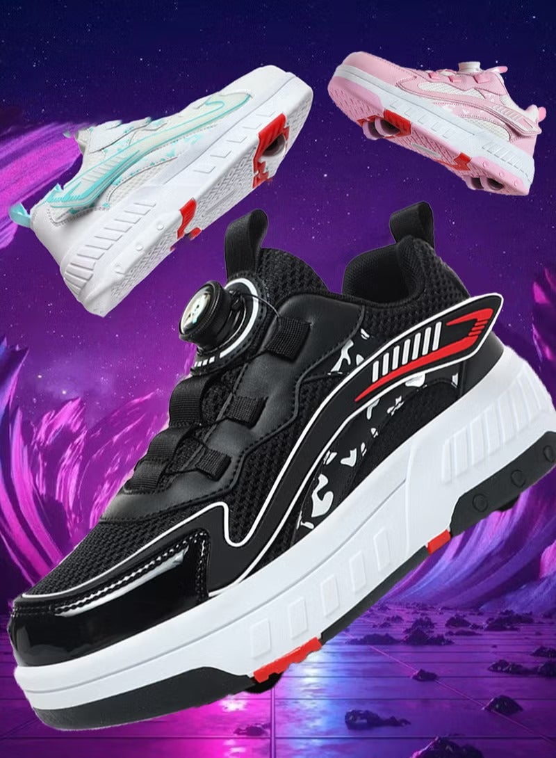 Loquat Kids Roller Skate Shoes Fashion With Four Wheels Sport Sneaker Outdoor for Kids For Boys Girls - Image 3