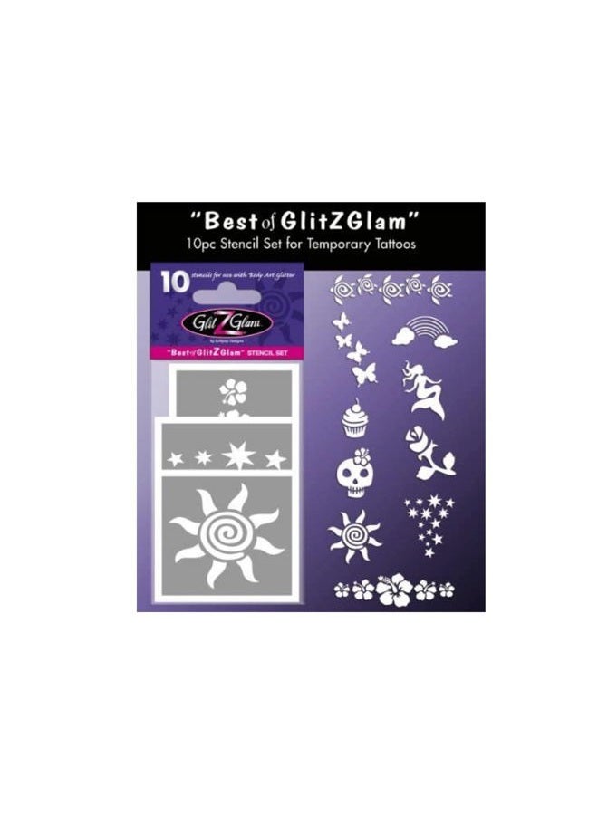 GlitZGlam Tattoo Stencil Set: Best Of Temporary Tattoos Stencils Set By Glitzglam Body Art - Hypoallergenic And Dermatologist Tested! - Image 2
