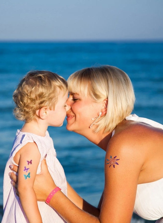 GlitZGlam Tattoo Stencil Set: Best Of Temporary Tattoos Stencils Set By Glitzglam Body Art - Hypoallergenic And Dermatologist Tested! - Image 3