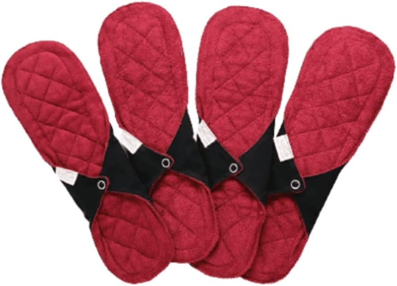 Fabpad Reusable Washable Sanitary Cloth Pads Napkins Eco-Friendly Menstrual Hygiene Solutions (Pack of 4,Maxi) - Image 1