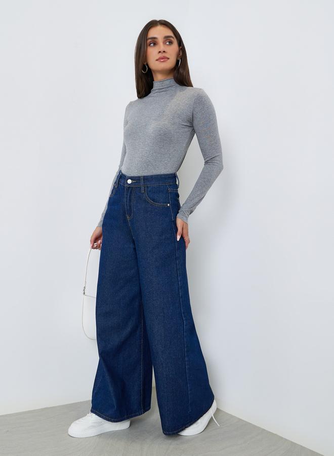 Styli Women Grey Long Sleeve High Neck Top - Image 2