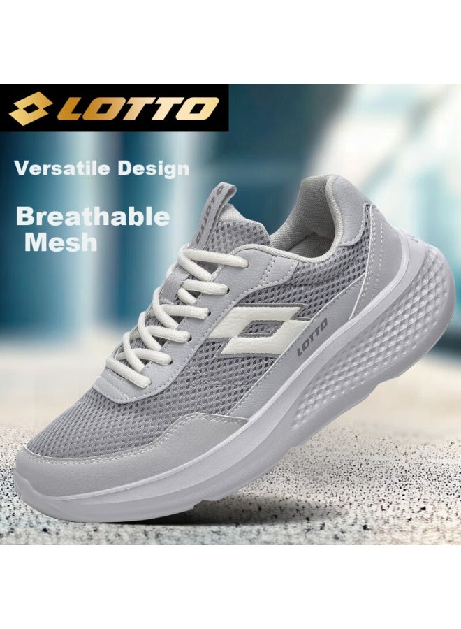 Lotto Men's Spring Mesh Running Shoes Cushioning Rebound Casual Jogging Sports Shoes 8837 Gray Size 40 - Image 1