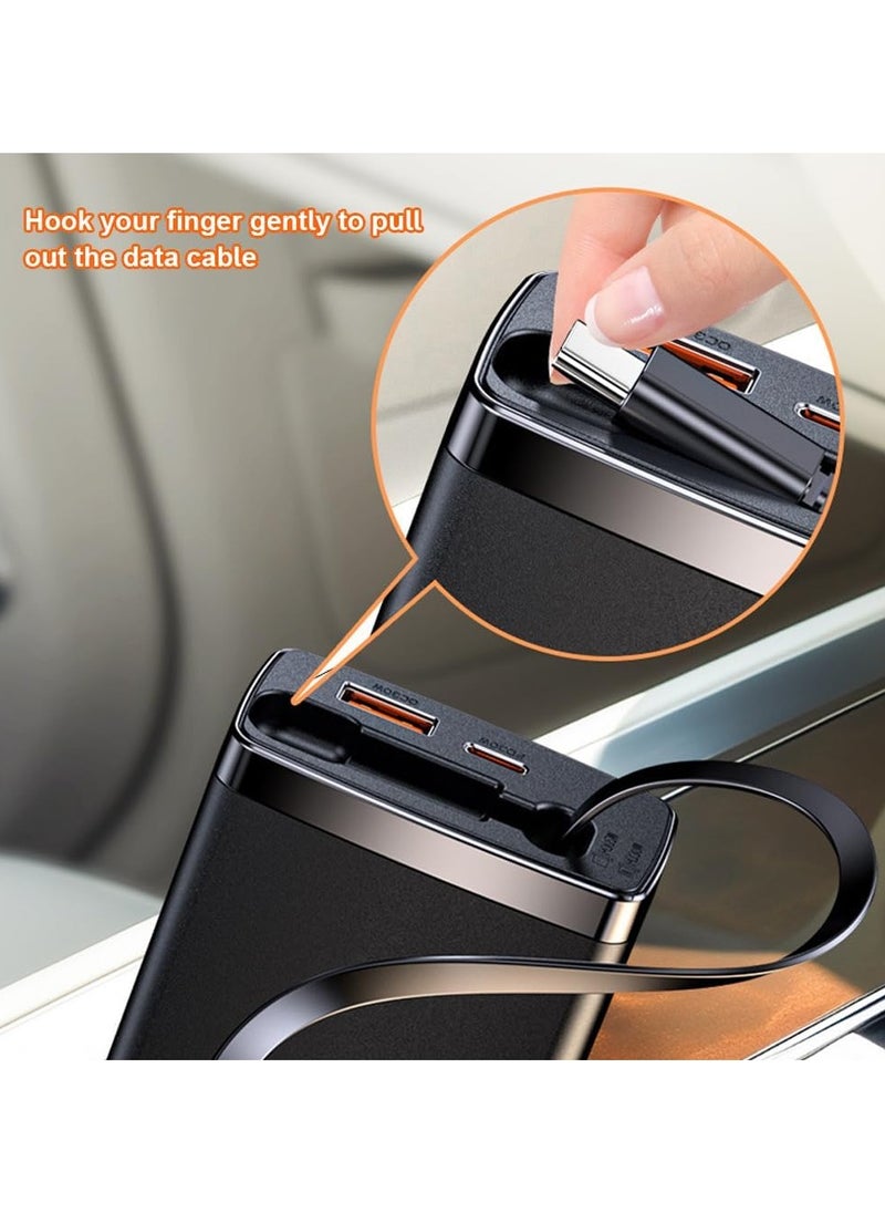TIKNIA Retractable Car Charger, 3 in 1 Fast Car Phone Charger 125W, 1 Retractable Cable Type C and USB Car Charger, Compatible with iPhone 15/14/13/12/11, Galaxy, Pixel  - Image 3