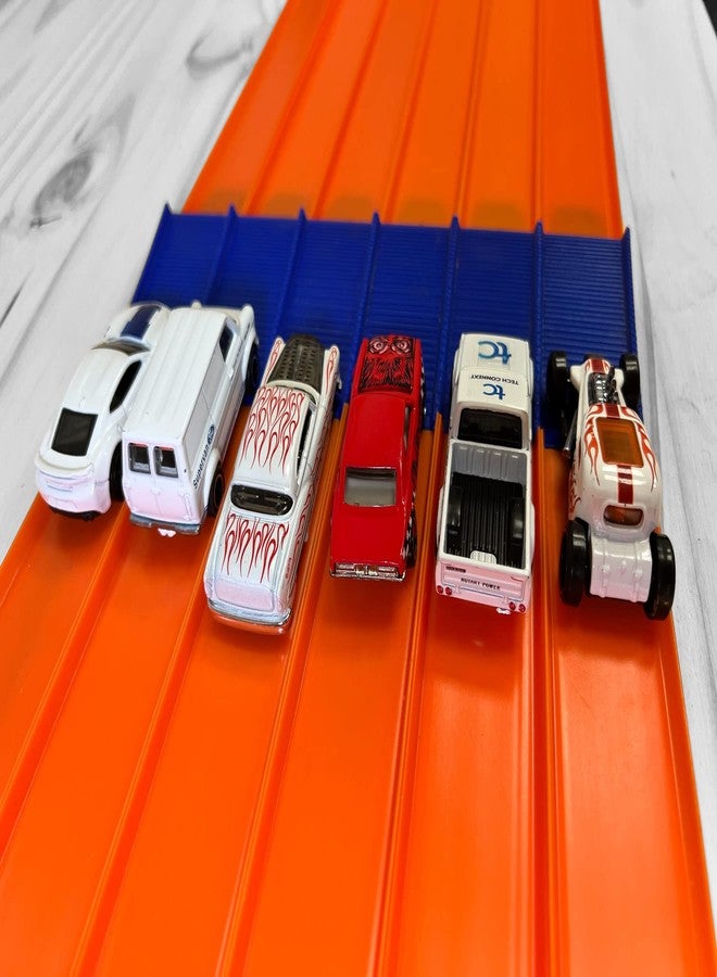 TechConnext 6 Lane Jump | Compatible with Hot Wheels Super 6 Lane Raceway Set | 6 Lane Stop (Blue) - Image 3