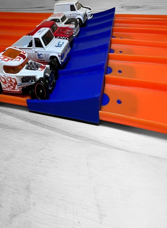 TechConnext 6 Lane Jump | Compatible with Hot Wheels Super 6 Lane Raceway Set | 6 Lane Stop (Blue) - Image 4
