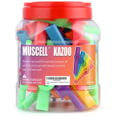 MUSCELL 36PCS Plastic Kazoo Bulk - Multi Colors, Party Favors, Operation Christmas Child Bulk Items, Kazoos Musical Instruments for Music Classroom and Events - Image 1
