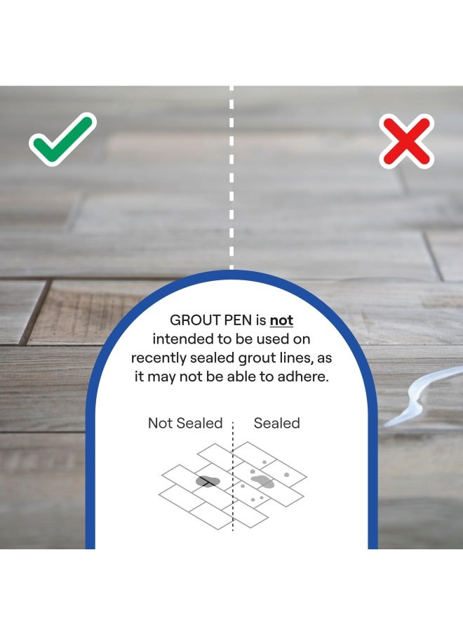 Generic - Grout Pen Light Grey Tile Paint Marker Waterproof Grout Paint Tile Grout Colorant And Sealer Pen Light Grey Narrow 5Mm Tip 7Ml - Image 1