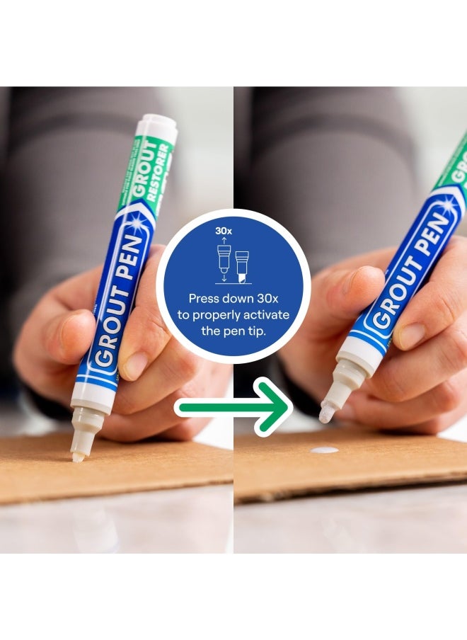 Generic - Grout Pen Light Grey Tile Paint Marker Waterproof Grout Paint Tile Grout Colorant And Sealer Pen Light Grey Narrow 5Mm Tip 7Ml - Image 1