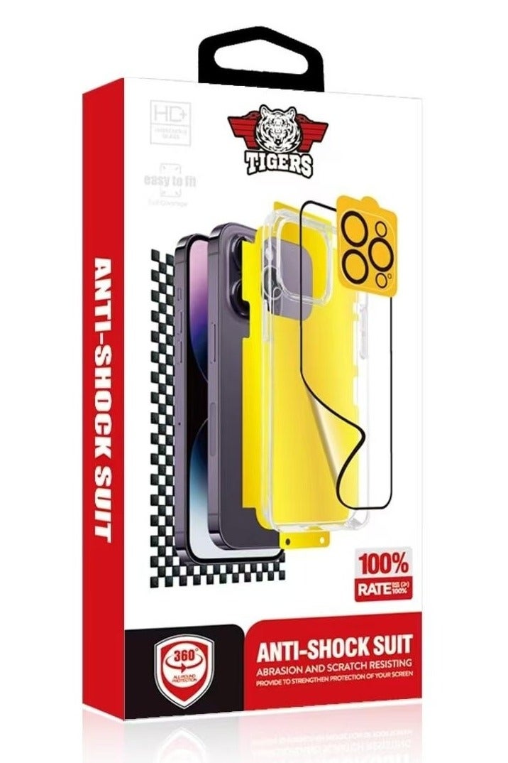 تايجرز بكج الحماية تايجرز المتكاملة 10 في 1 لحماية الجوال بالكامل لهاتف أبل ايفون 13 برو - Image 1