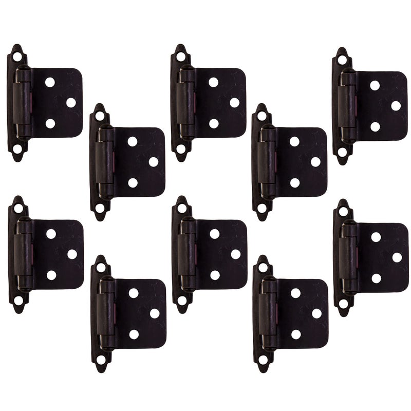Design House 189662ORB Overlay Hinges for Kitchen Cabinets 10Pack Oil Rubbed Bronze - Image 2