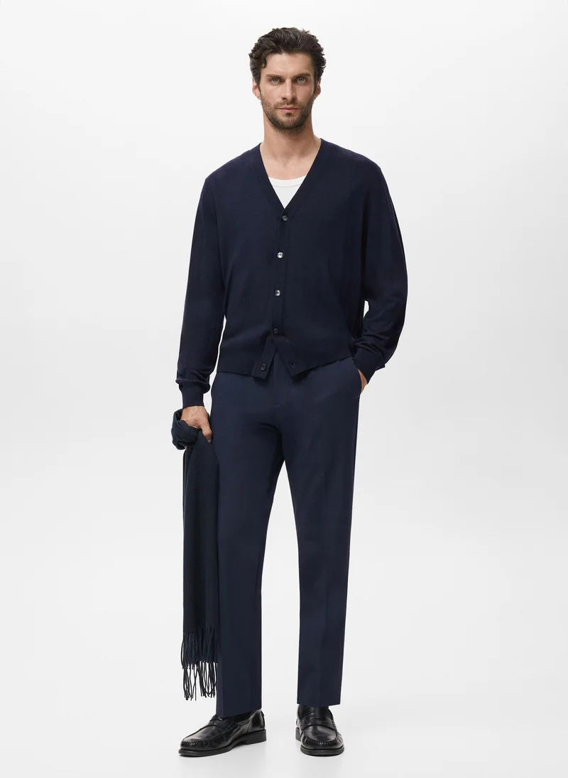 Mango Man  100% merino wool cardigan for Men | Best Price UAE