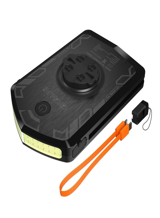 Cyclami Bike Light for Night Daytime Riding Compatible with Garmin Bike Computer 120 Lumen USB C Rechargeable Bike Headlight 5 Modes 5000mAh IPX6 Waterproof Bicycle Lights for Road Urban Biking - Image 1
