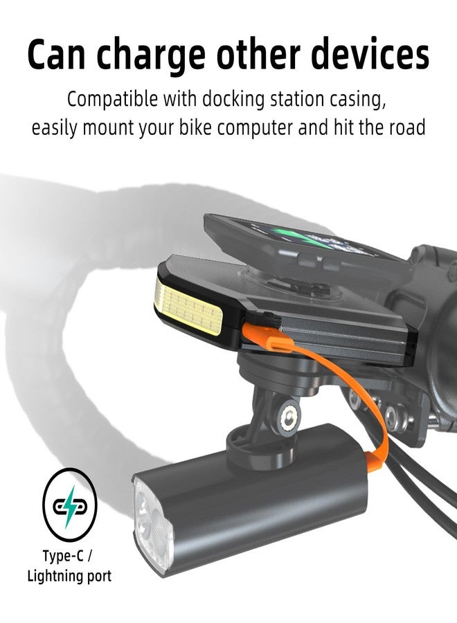 Cyclami Bike Light for Night Daytime Riding Compatible with Garmin Bike Computer 120 Lumen USB C Rechargeable Bike Headlight 5 Modes 5000mAh IPX6 Waterproof Bicycle Lights for Road Urban Biking - Image 4