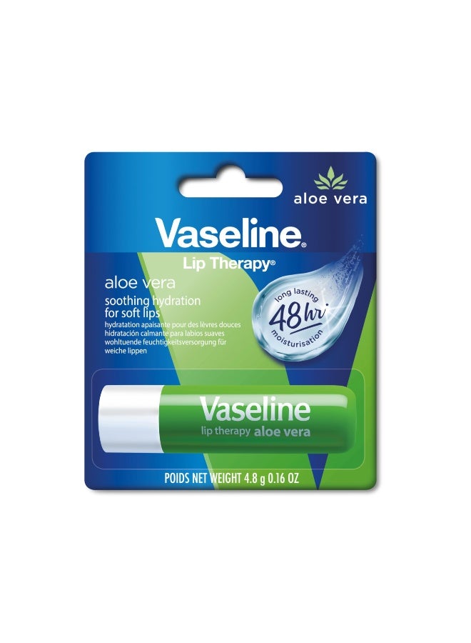 Vaseline Lip Therapy Aloe Vera Soothing Hydration for Soft Lips 4.8g