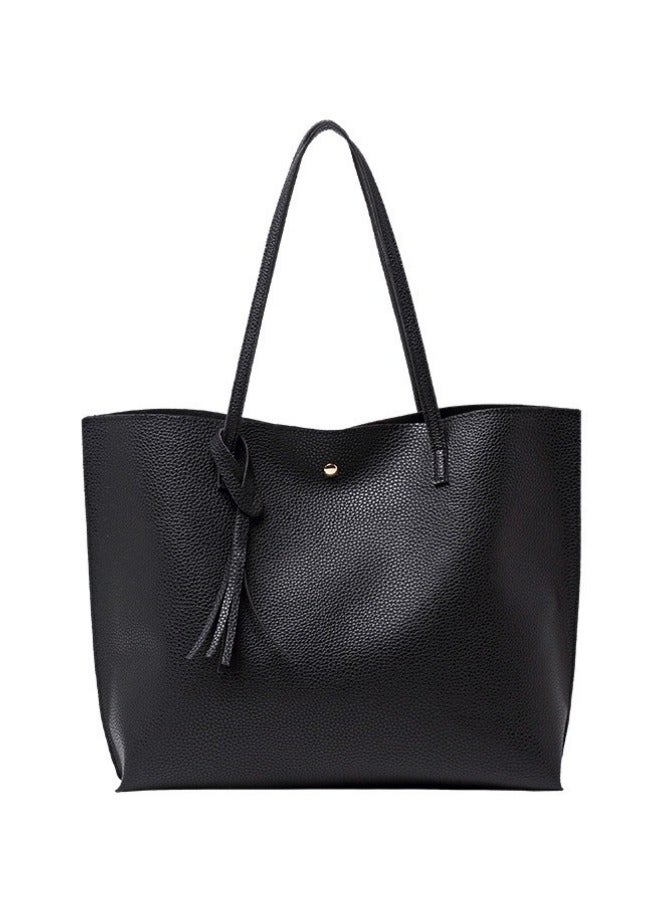 Women's Large Capacity Tote Bag, Ladies PU Leather Bucket Bag Shoulder Bag Shopping Bag Handbag Clutch Bag, Daily Commuter Sling Bag Carry Bag Side Bag for Girls and College Students  - Image 1
