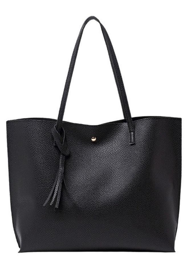 Women's Large Capacity Tote Bag, Ladies PU Leather Bucket Bag Shoulder Bag Shopping Bag Handbag Clutch Bag, Daily Commuter Sling Bag Carry Bag Side Bag for Girls and College Students - Image 1