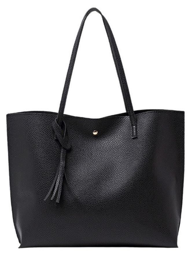SHABILI Women's Large Capacity Tote Bag, Ladies PU Leather Bucket Bag Shoulder Bag Shopping Bag Handbag Clutch Bag, Daily Commuter Sling Bag Carry Bag Side Bag for Girls and College Students - Image 1