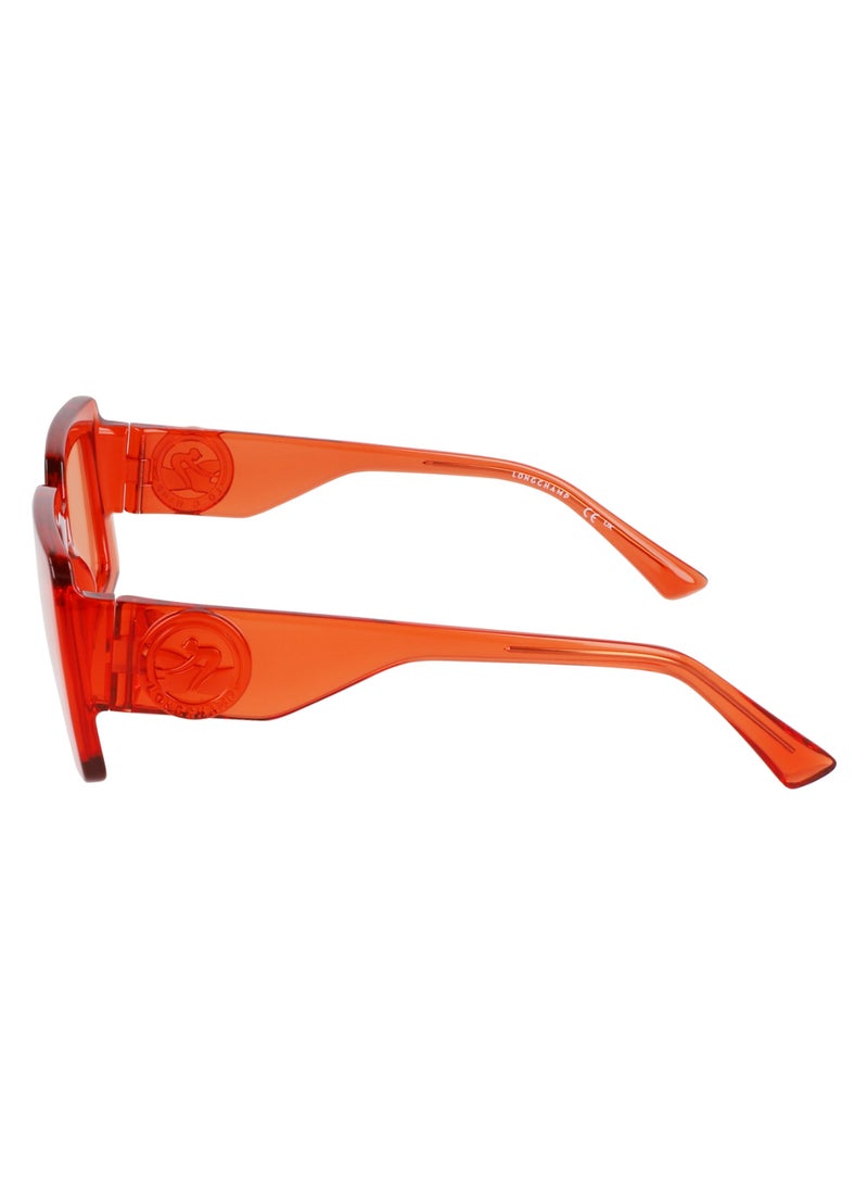 Longchamp Women's UV Protection Rectangular Shape  Sunglasses LO743S-842-5323 - Lens Size: 53 - Orange - Image 4