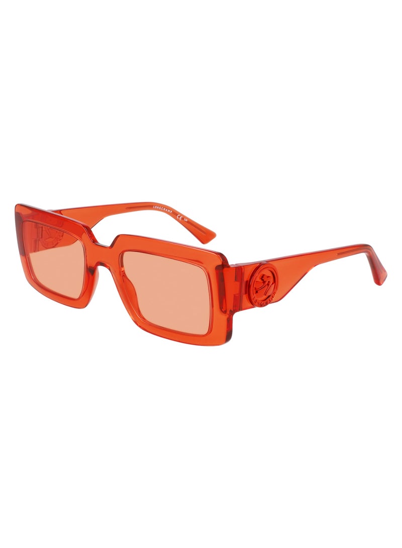 Longchamp Women's UV Protection Rectangular Shape  Sunglasses LO743S-842-5323 - Lens Size: 53 - Orange - Image 2