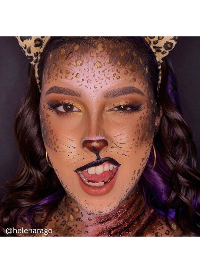 mehron Makeup Color Cups | Stage, Foundation, Face Paint, Body Paint, Halloween Makeup | Greasepaint .5 oz (14 g) (Wolfman Brown) - Image 2