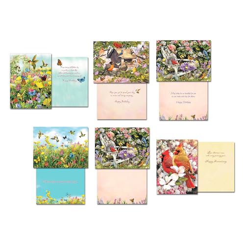 Leanin' Tree, Wings and Wishes, Greeting Cards Assortment Box, Assorted Cards with Envelopes All Occasion, (20 Greeting Cards, 22 Colorful Envelopes) - Image 4