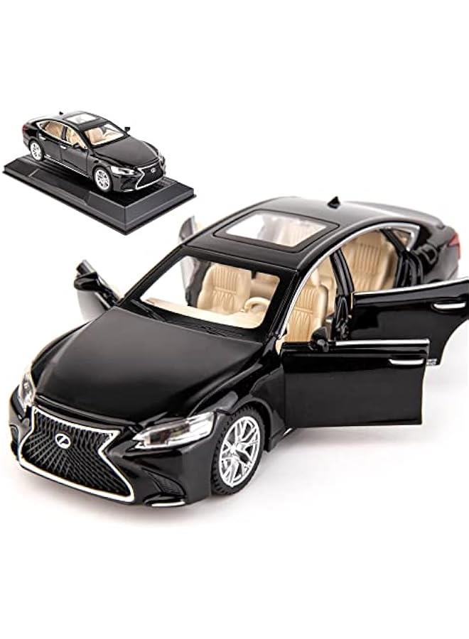 OCTOBER 1/32 Compatible for Lexus Ls500h Model Car, Zinc Alloy Pull Back Toy car with Sound and Light for Kids Boy Girl Gift(Black)  - Image 1